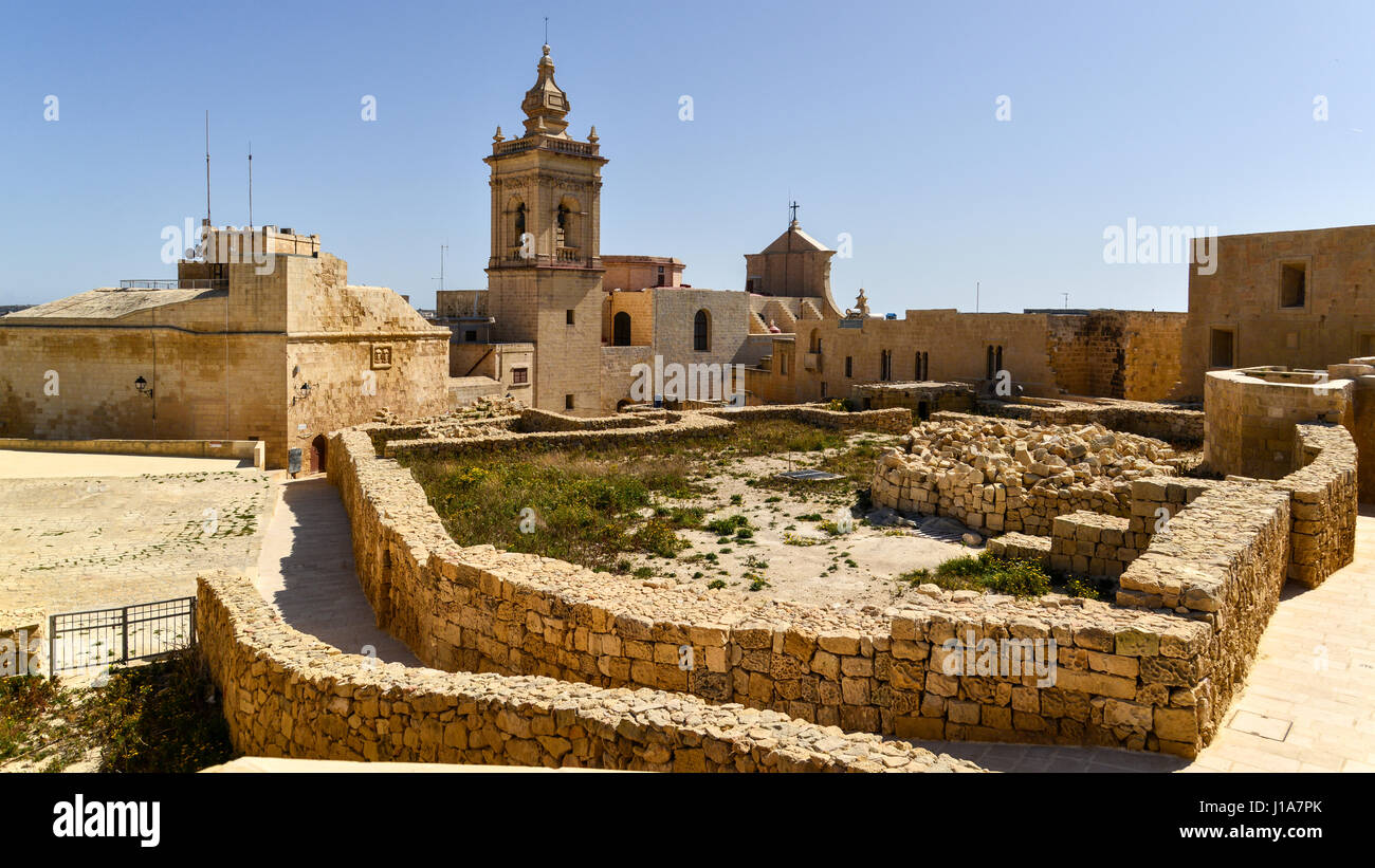 St. John's Cavalier - The Citadel, Victoria, Gozo, Malta Stock Photo