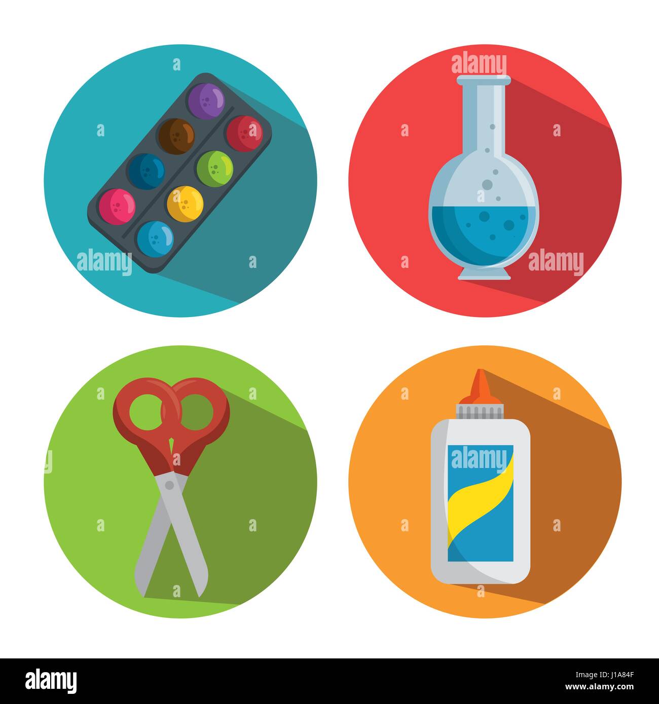 back to school set supplies Stock Vector Image & Art - Alamy