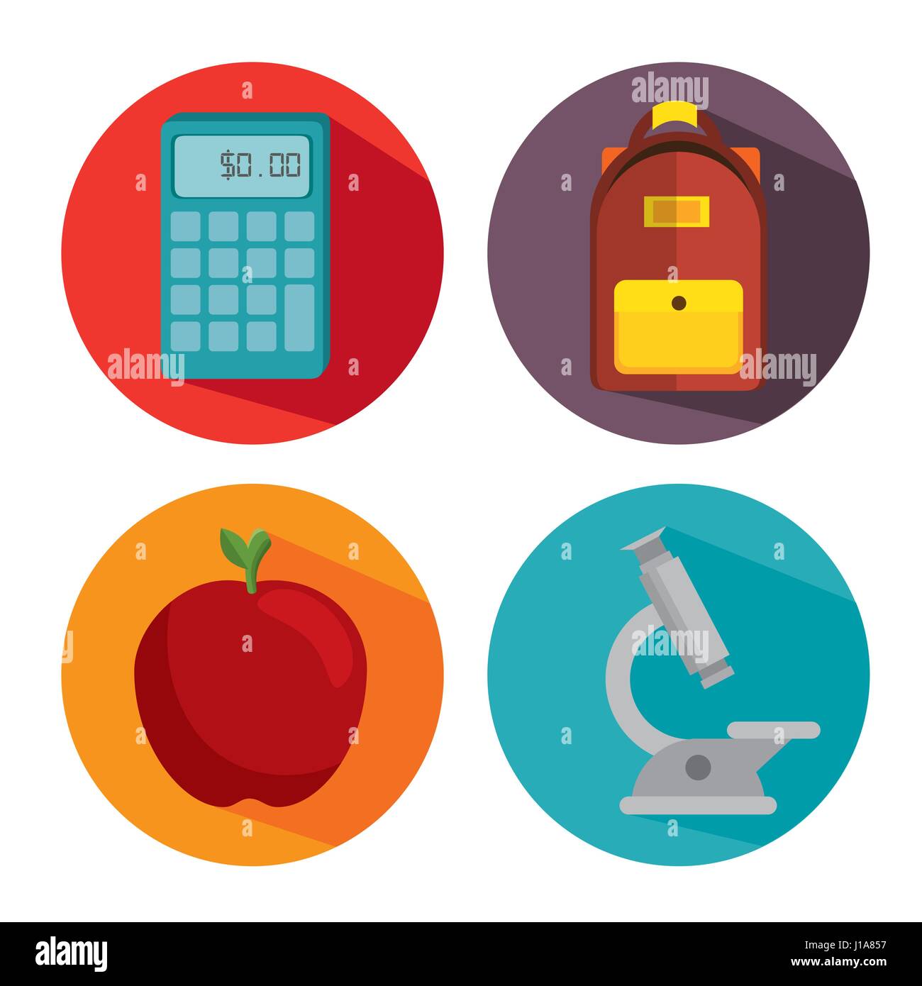 back to school set supplies Stock Vector Image & Art - Alamy