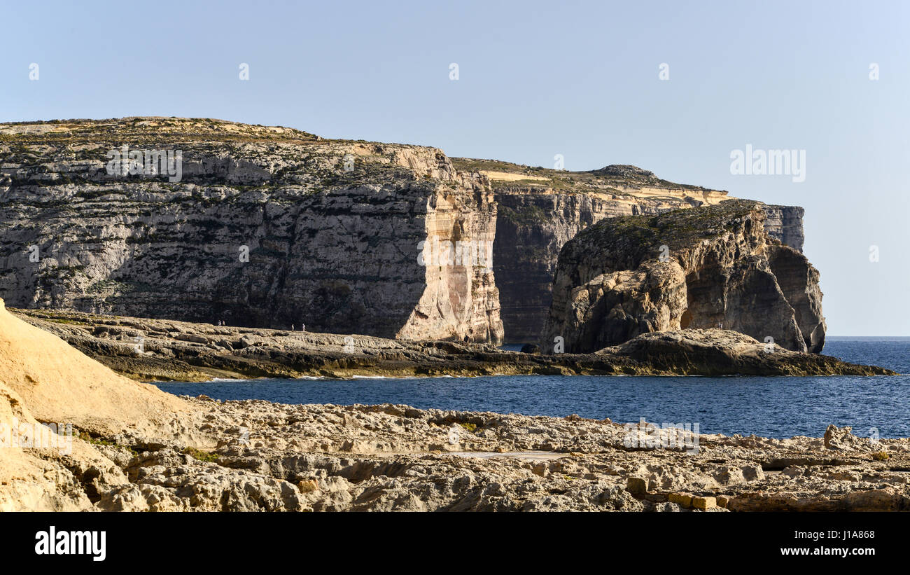 Fungus Rock, Dwejra Bay, Gozo, Malta Stock Photo
