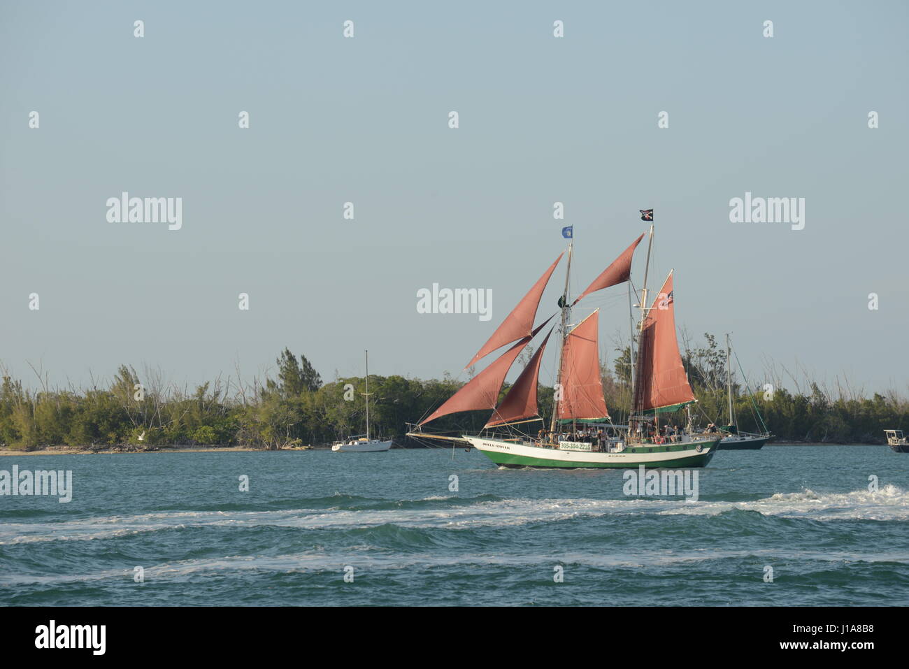 key west Florida USA sailboats Stock Photo