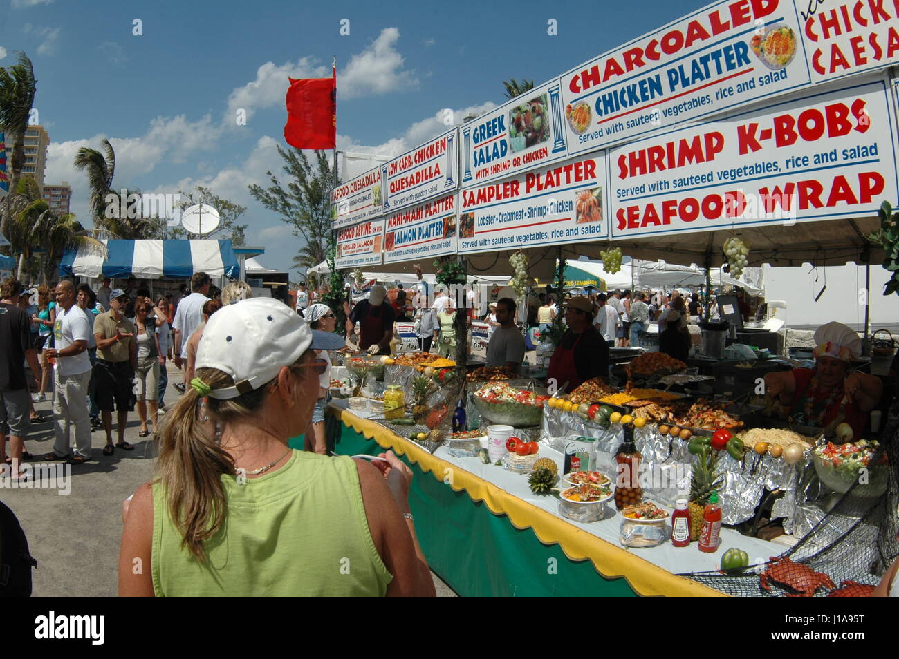 seafood festival on the beach Stock Photo Alamy