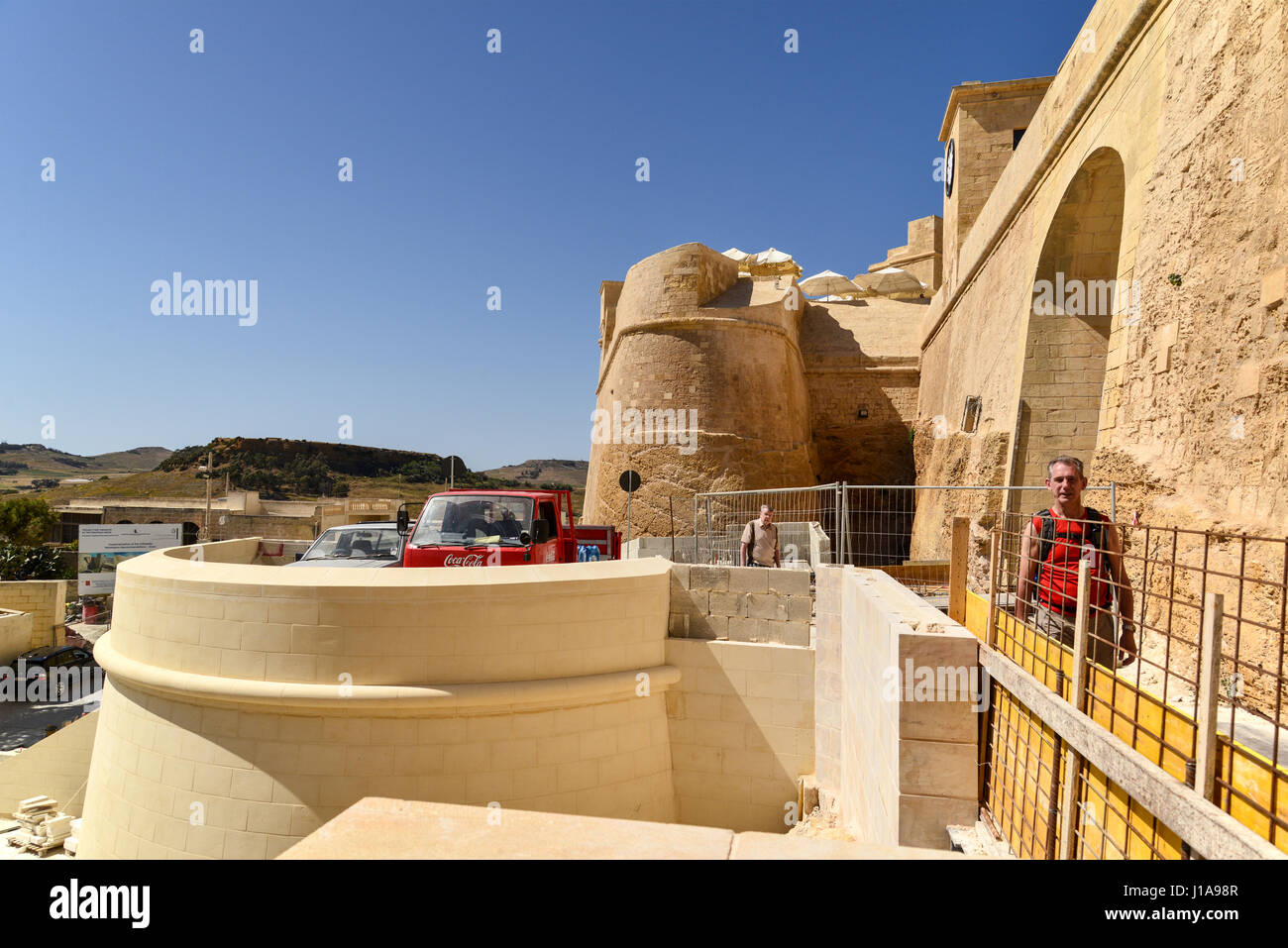 City Gate - The Citadel, Victoria, Gozo, Malta Stock Photo