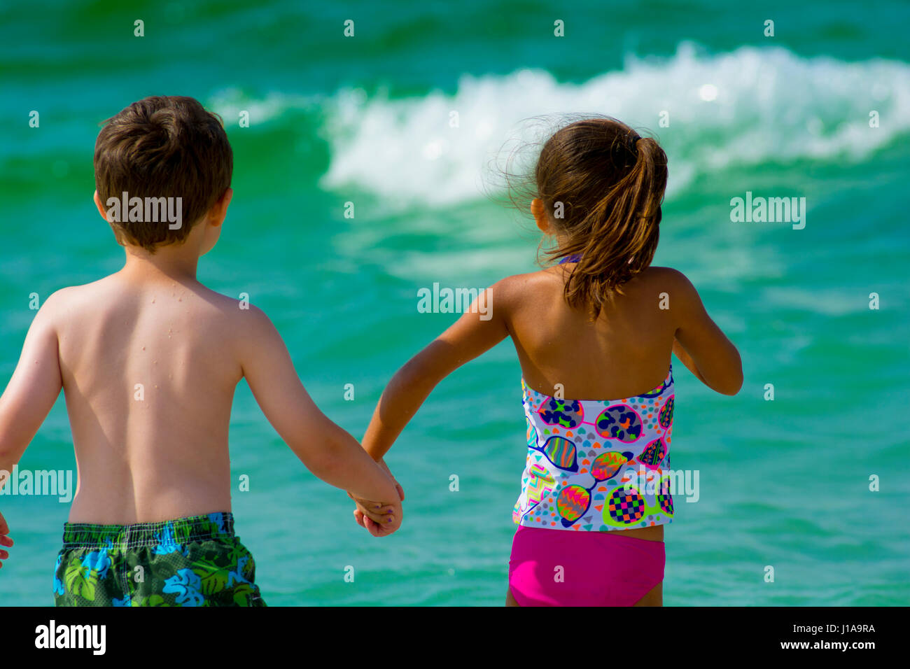 Venice Beach Florida USA  waves crashing Stock Photo