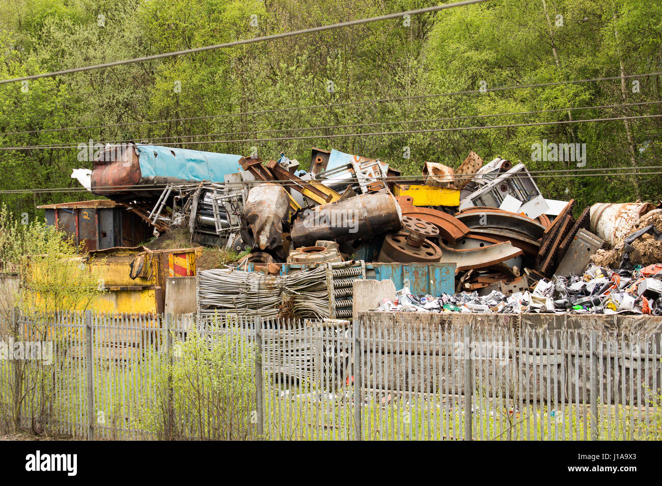 Scrap Metal Yard Stock Photo Alamy