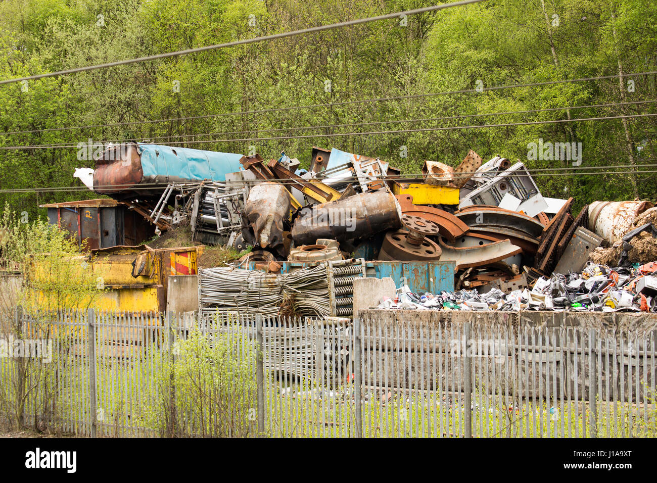 Scrap Metal Yard Stock Photo