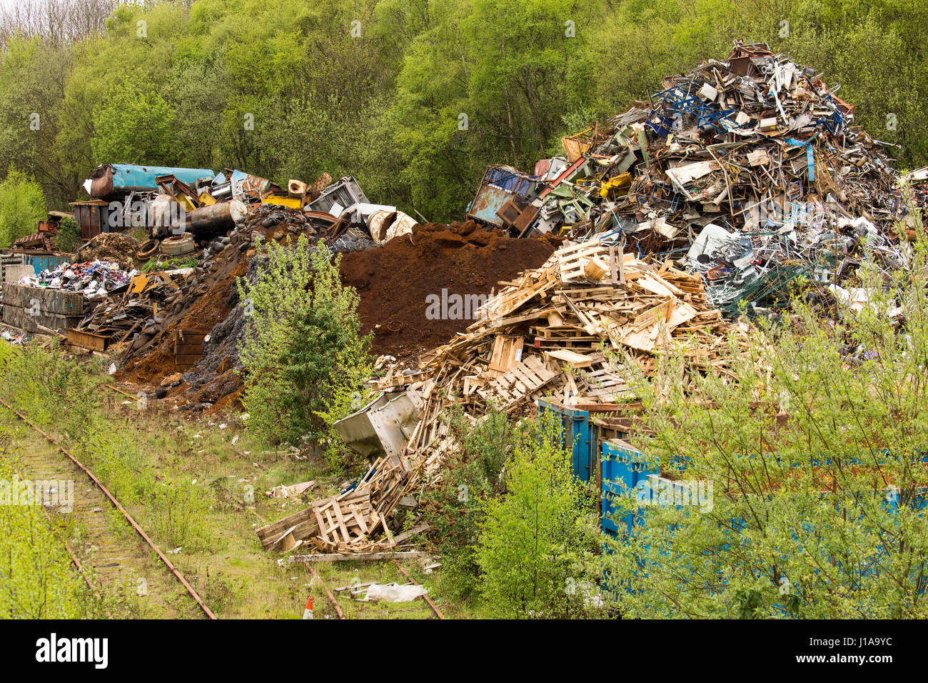 Scrap Metal Yard Stock Photo Alamy