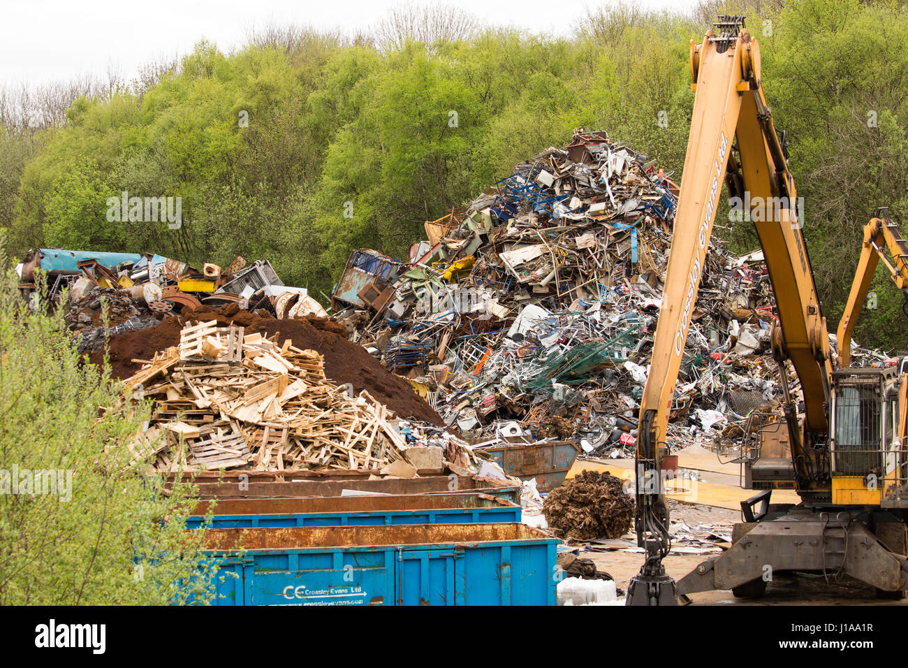 Scrap Metal Yard Stock Photo Alamy