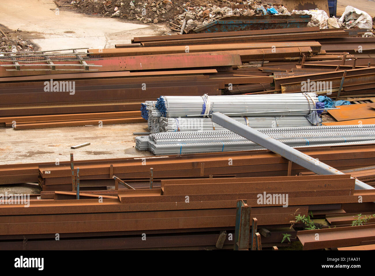 Scrap Metal Yard Stock Photo Alamy