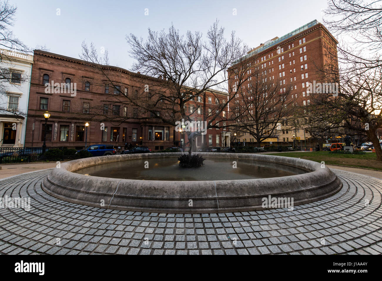 View of Downtown Mount Vernon, baltimore maryand shot in spring Stock