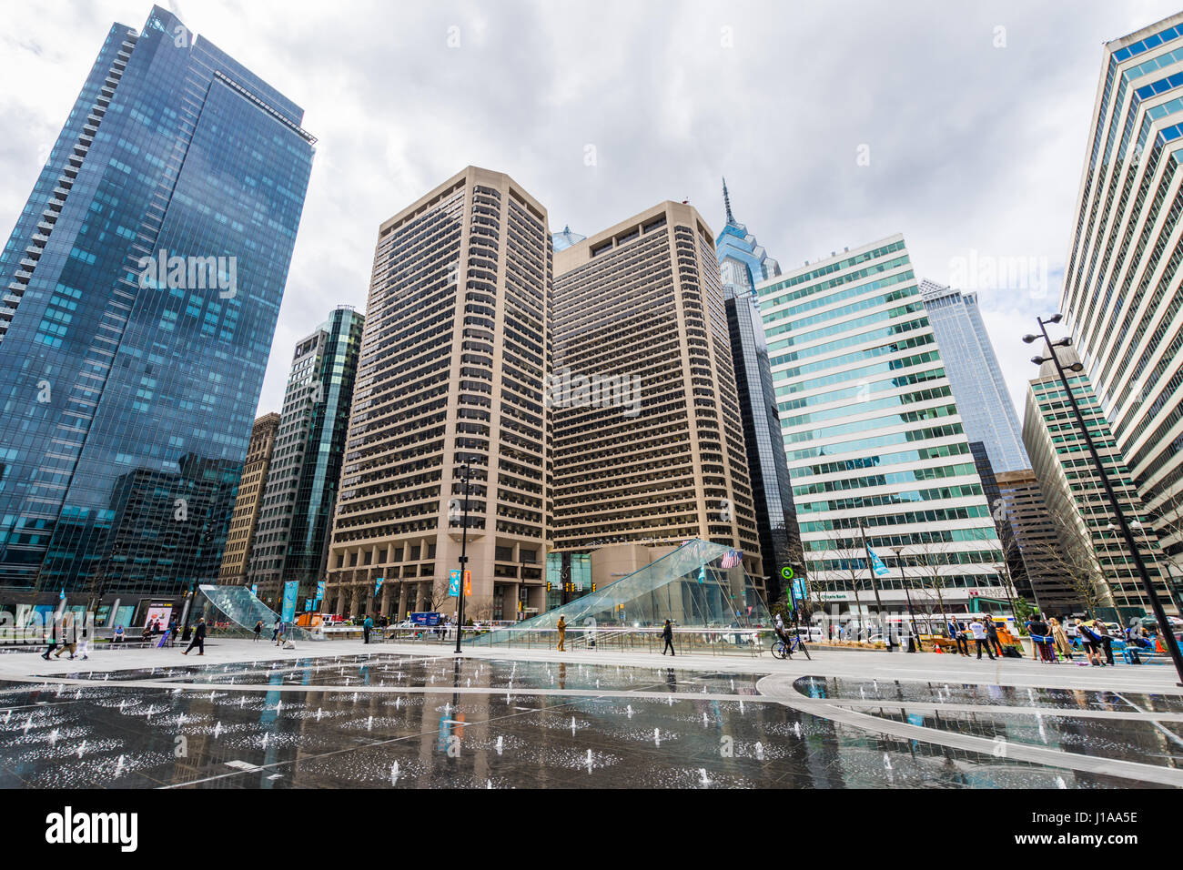 views in Dilworth park in center city philadelphia pennsylvania next to