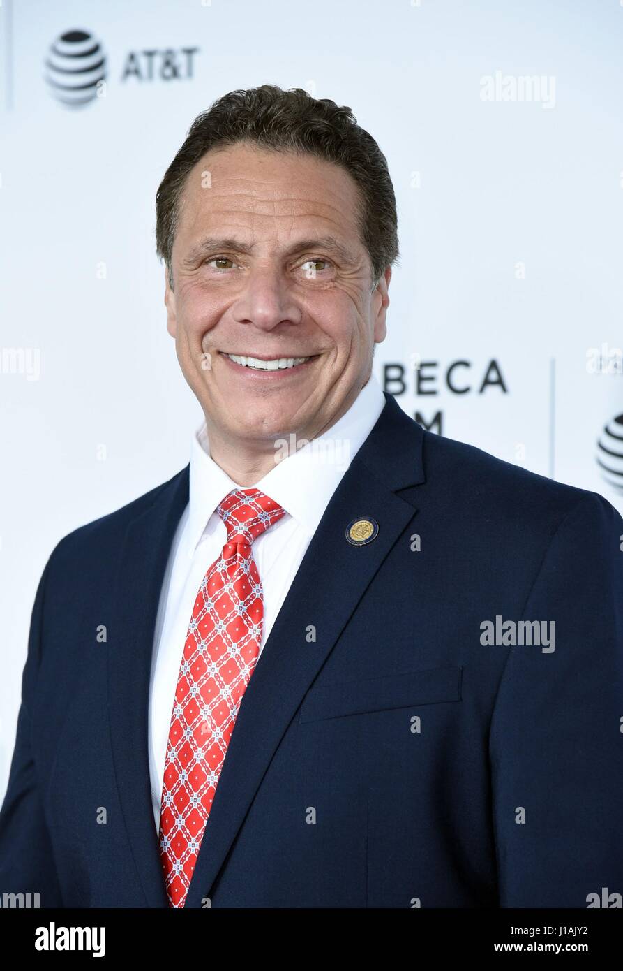 New York, NY, USA. 19th Apr, 2017. NY Governor Andrew Cuomo at arrivals for CLIVE DAVIS: THE SOUNDTRACK OF OUR LIVES Opening Night Premiere at the 2017 Tribeca Film Festival, Radio City Music Hall, New York, NY April 19, 2017. Credit: Derek Storm/Everett Collection/Alamy Live News Stock Photo