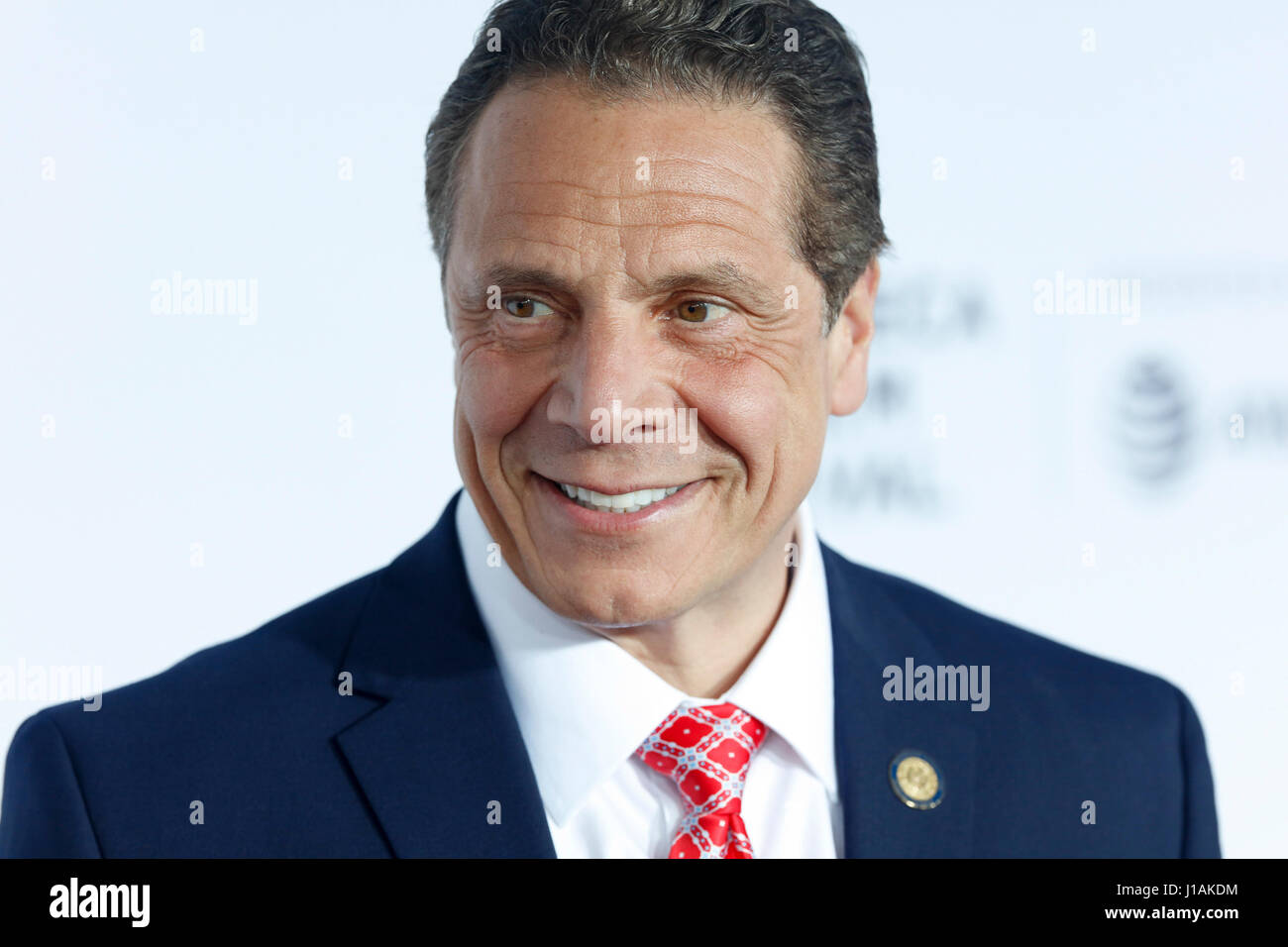 New York, USA. 19th April, 2017. Governor of New York, Andrew Cuomo arrives at the 2017 Tribeca Film Festival Opening Night, Clive Davis: The Soundtrack Of Our Lives Credit: The Photo Access/Alamy Live News Stock Photo