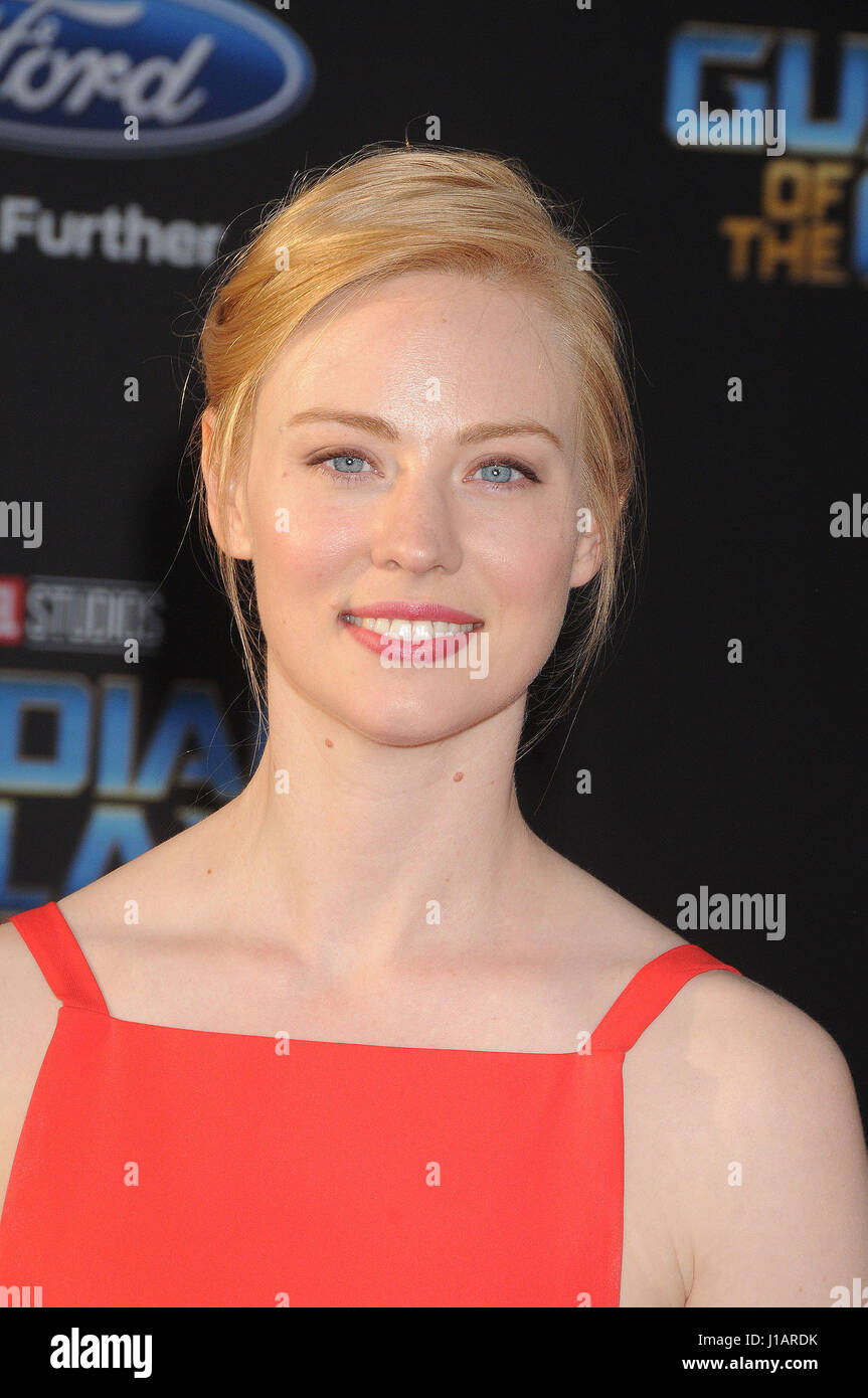 Los Angeles, California, USA. 19th Apr, 2017.  Actress DEBORAH ANN WOLL at the ''Guardians of the Galaxy Vol 2'' Premiere held at the El Capitan Theate, Hollywood, Los Angeles Credit: Paul Fenton/ZUMA Wire/Alamy Live News Stock Photo