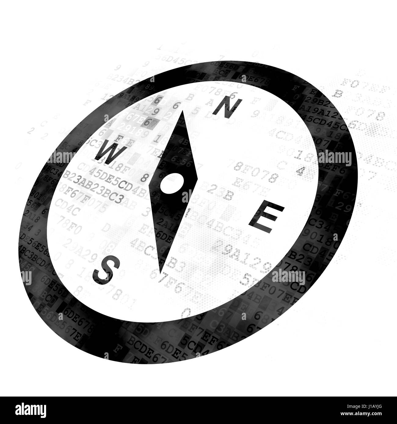 Travel concept Compass on Digital background Stock Photo Alamy