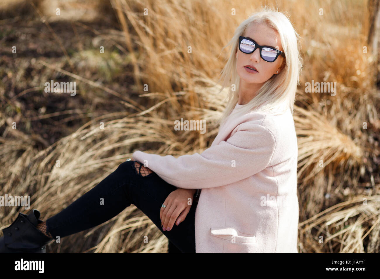 Woman background of spring landscape Stock Photo - Alamy