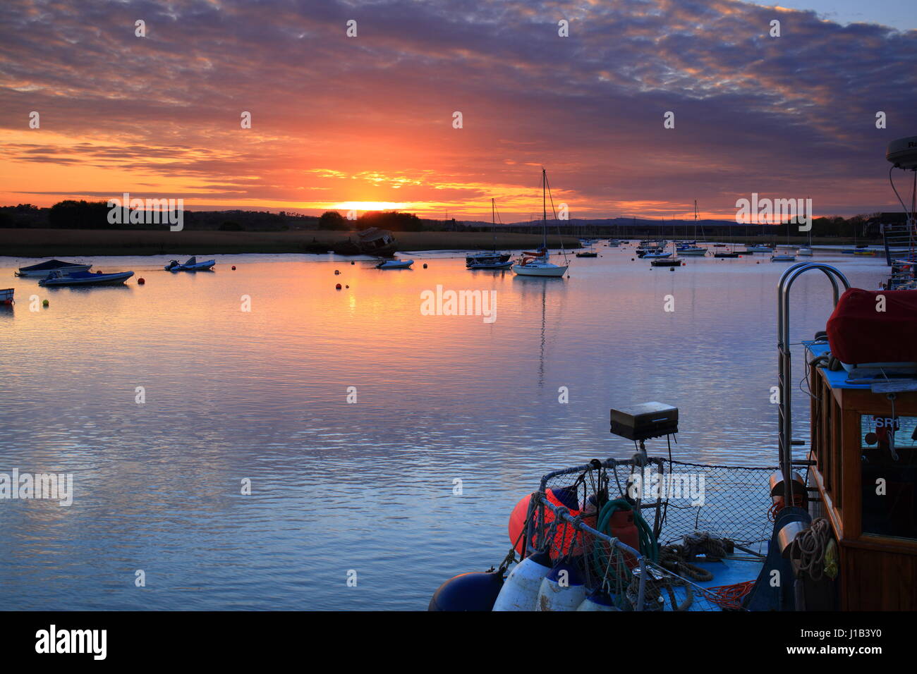 Topsham sunset, Devon, England, UK Stock Photo Alamy