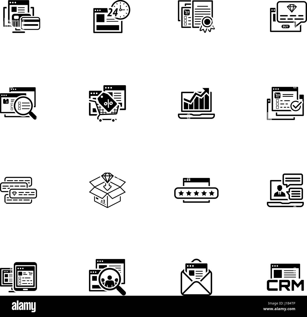 Shopping and Marketing Icons Set Stock Vector Image & Art - Alamy