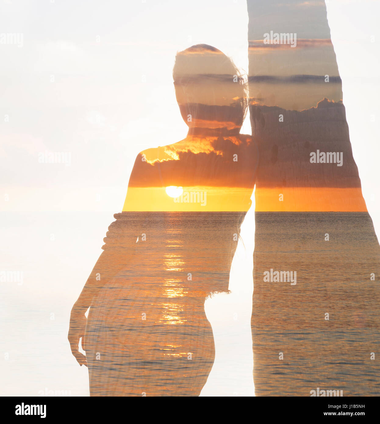 Multiple exposure and woman hi-res stock photography and images - Alamy