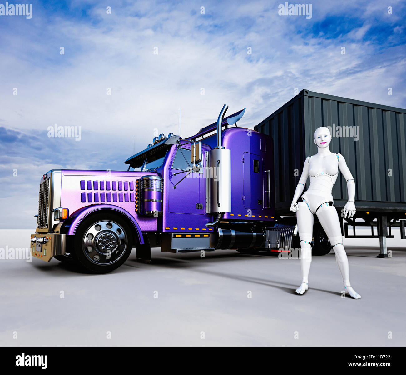 Purple truck hi-res stock photography and images - Alamy