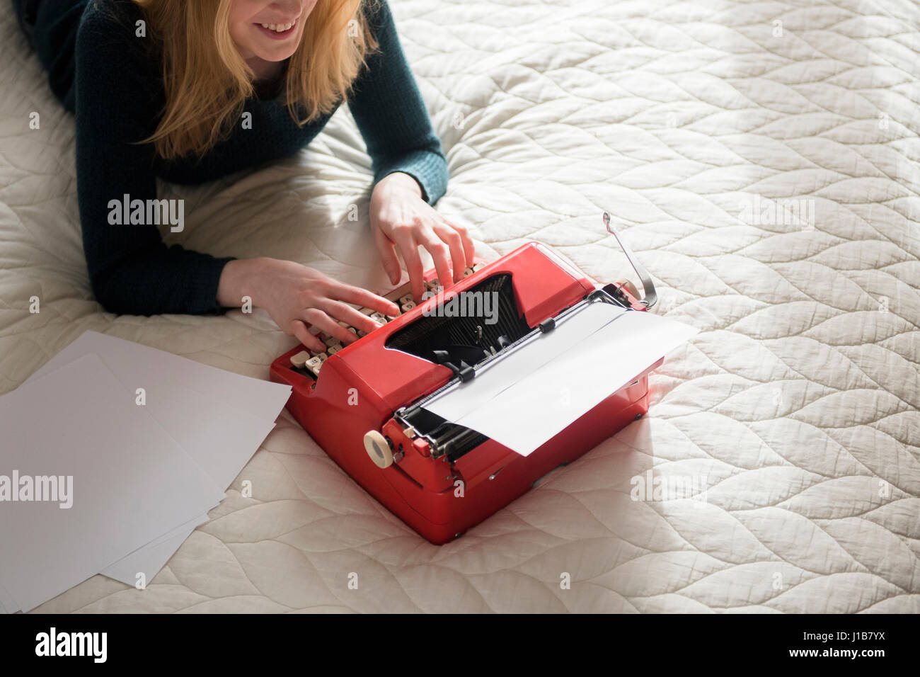 Blindfolded Woman at a Typewriter, #830179