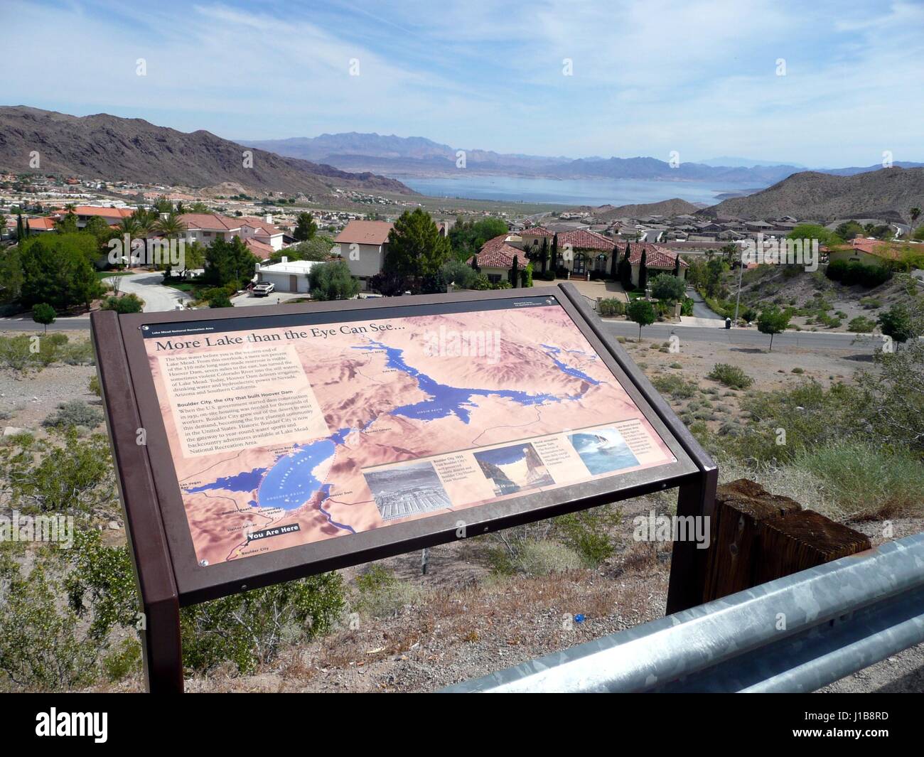 Information sign at a viewing point Stock Photo - Alamy