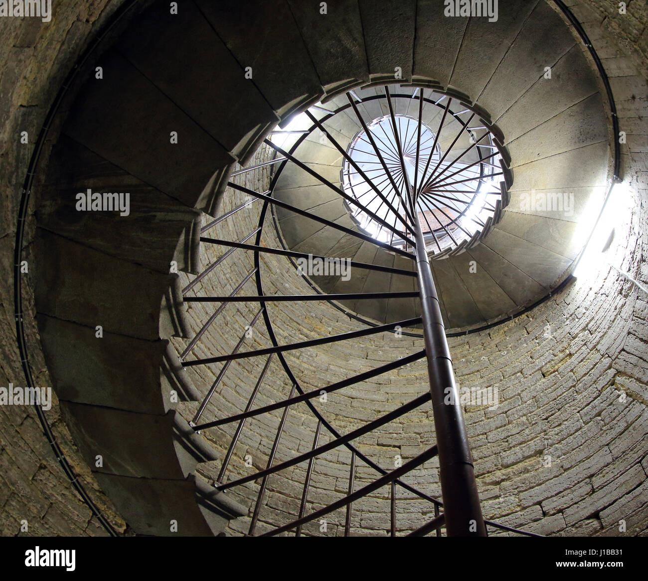 Old stone spiral staircase, background Stock Photo Alamy