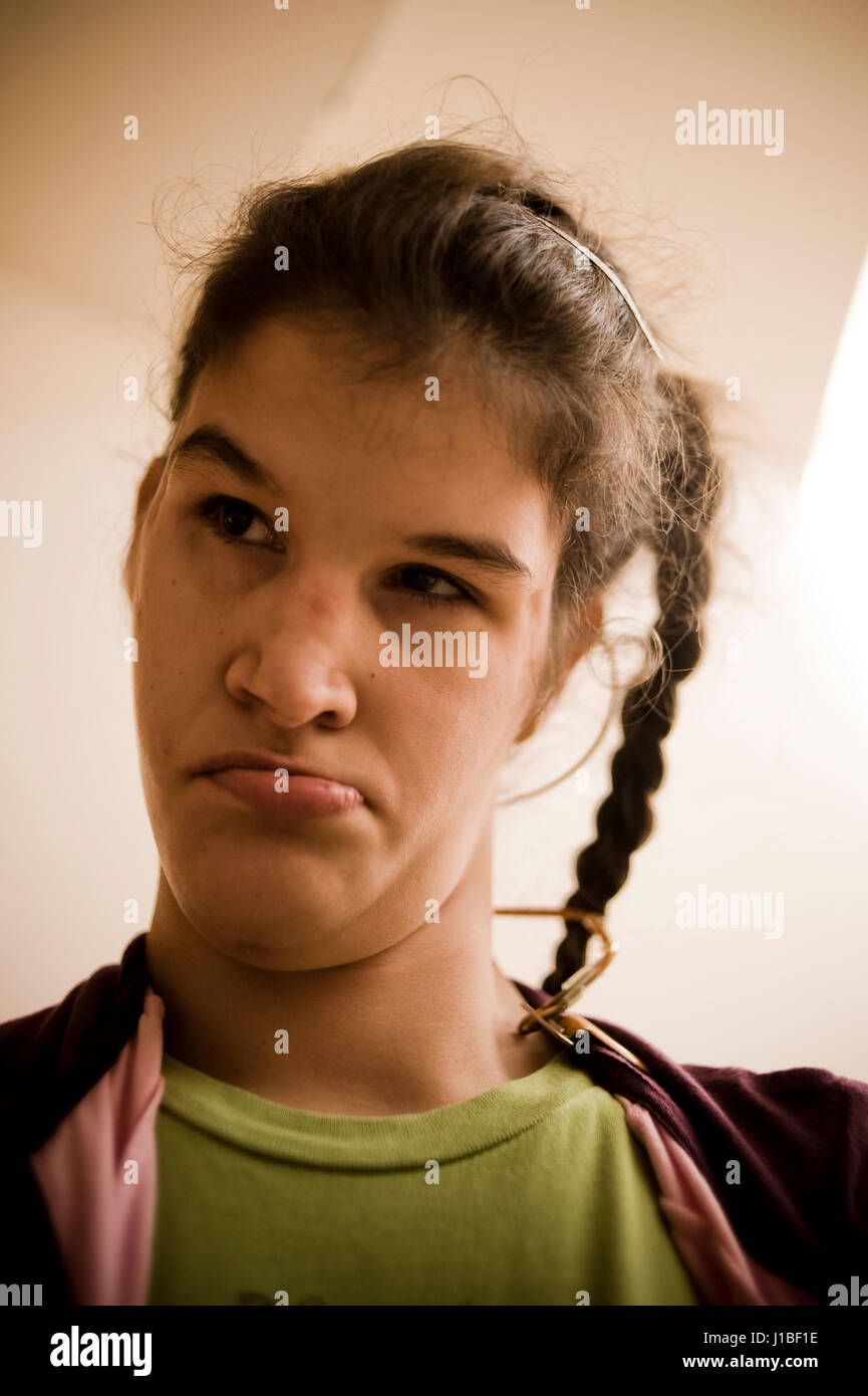 Ines Garcia Moreno. Centro para jovenes con sordoceguera Santa Angela de la Cruz, municipio de Salteras, Sevilla. El centro fue creado y es gestionada Stock Photo