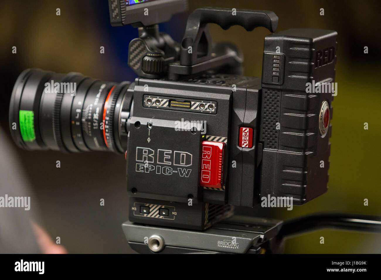 EUGENE, OR - APRIL 7, 2017: RED Cameras cinema production equipment in a filmmaking lab at the University of Oregon during a lecture and demonstration Stock Photo