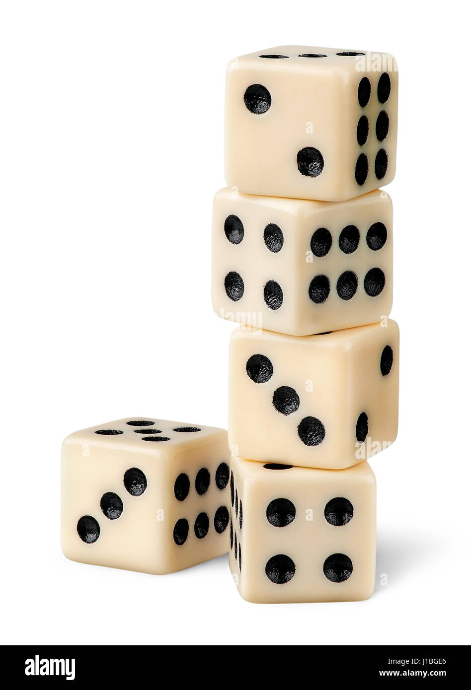 Stack of gaming dice Stock Photo