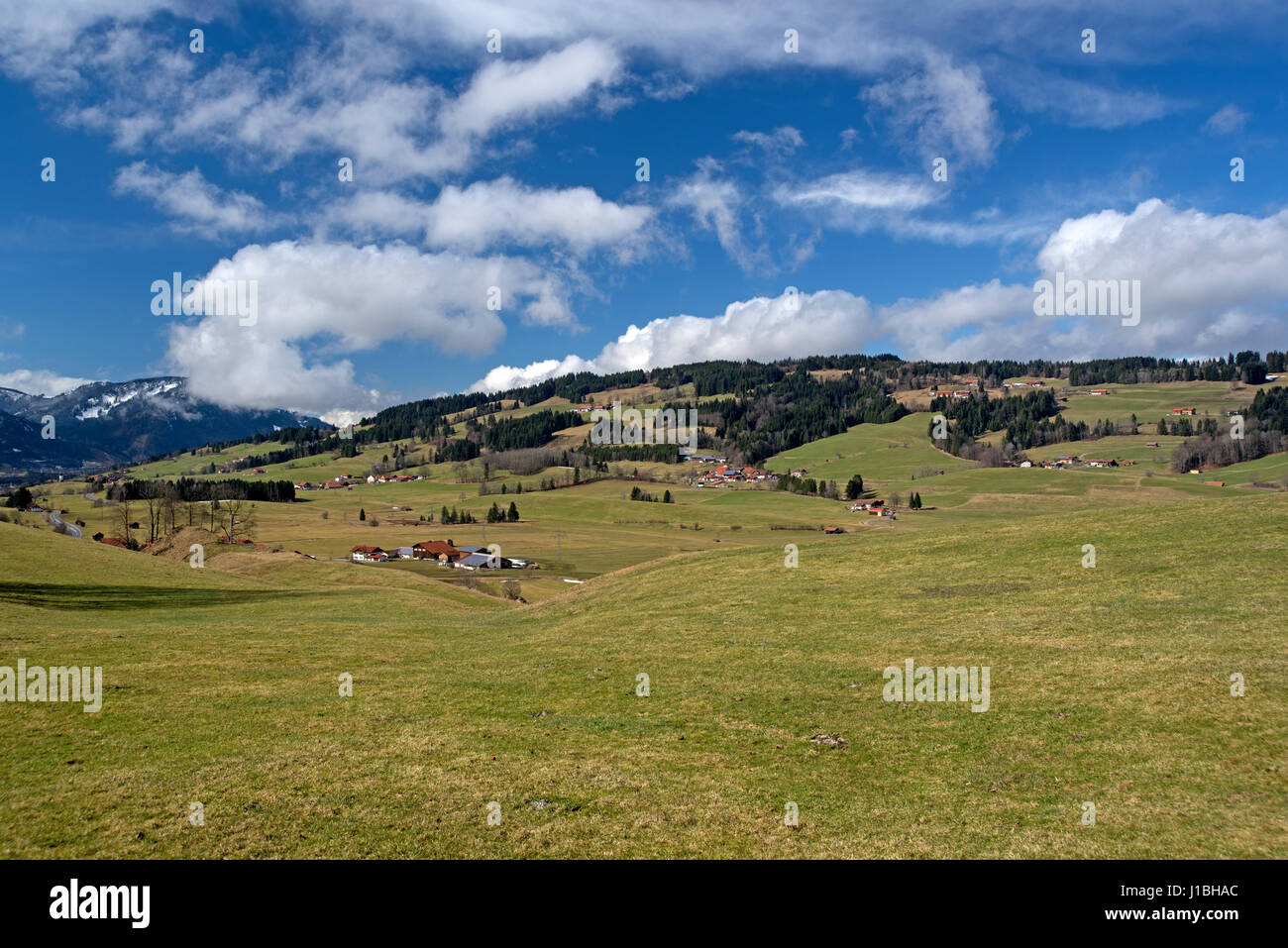 Landscape In The Region Of Allgau Southern Germany Stock Photo Alamy