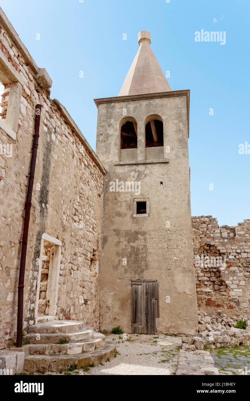 Remains of Franciscan monastery in old Pag town (Stari grad), Pag ...
