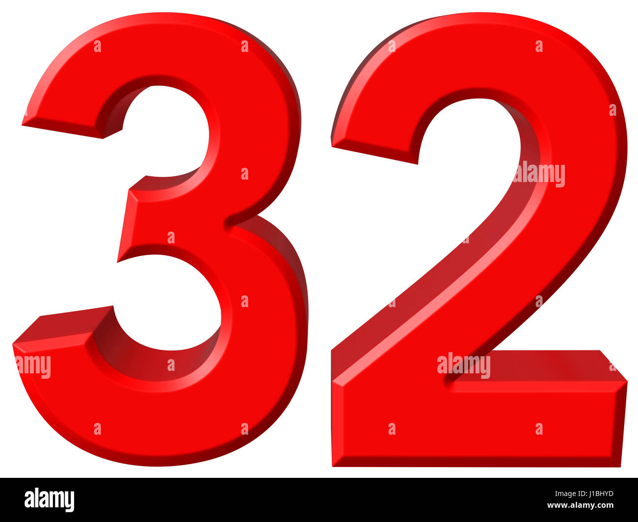 Number 32 thirty two Cut Out Stock Images & Pictures - Page