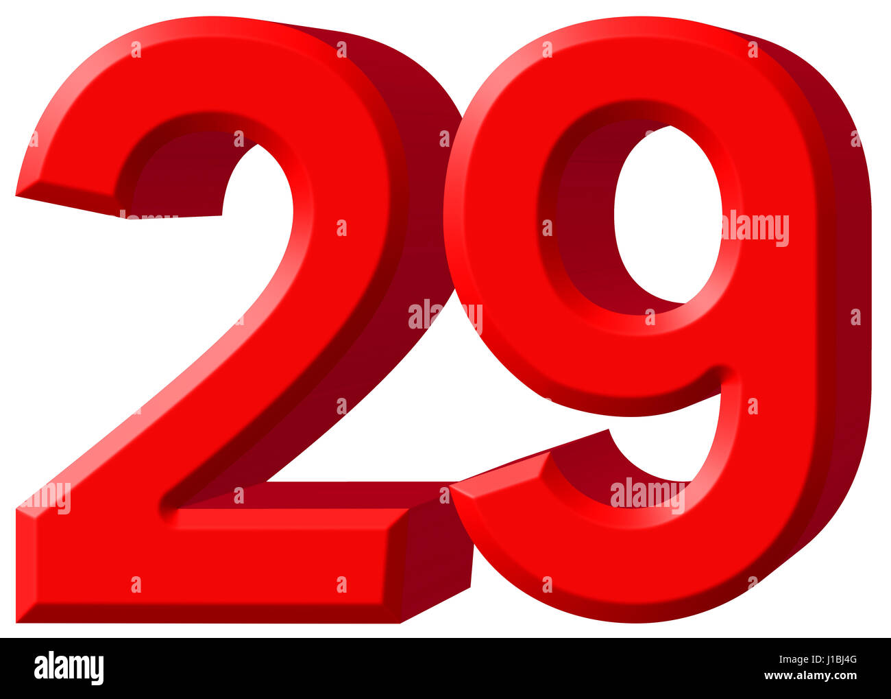 ◆◆ CD 29～Twenty-nine ◆◆ Numeral 29 twenty nine isolated hi-res stock photography and