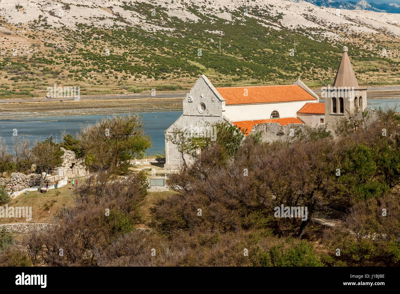 Church of St. Mary in old Pag town (Stari grad), Pag island, Croatia ...