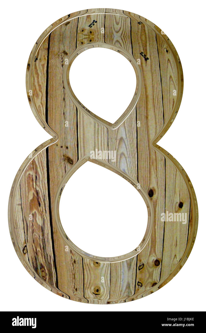 Numeral 8, eight, isolated on white background, 3d render Stock Photo ...