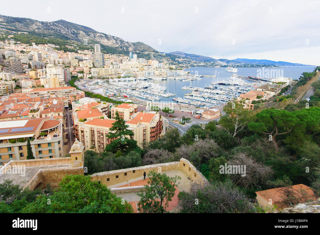 View of Monte Carlo and the Hercule (Hercules) Port, in Monaco Stock Photo
