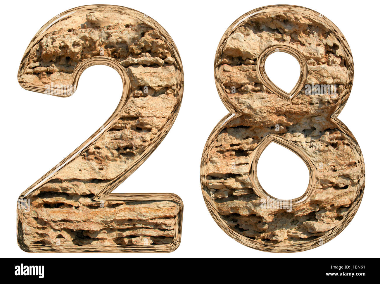 3d number 28 hi-res stock photography and images - Alamy