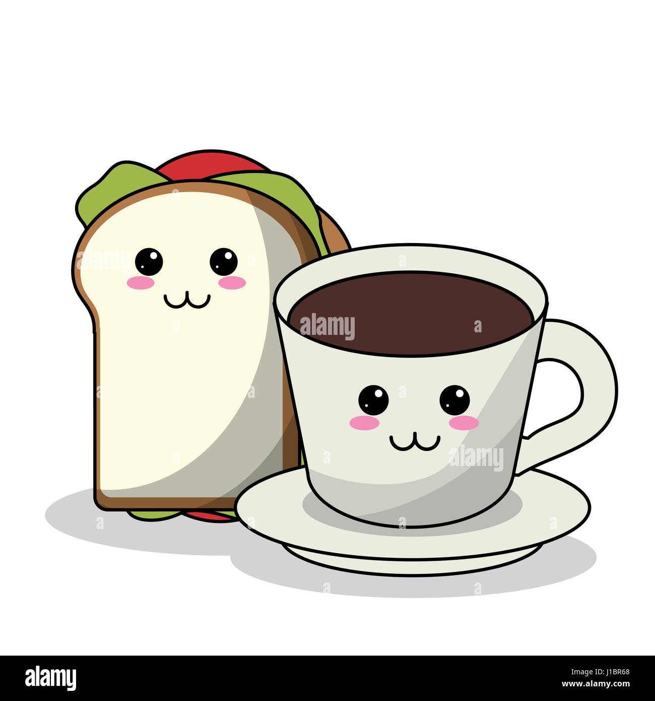 Coffee to go kawaii cute cartoon Stock Vector Image & Art - Alamy