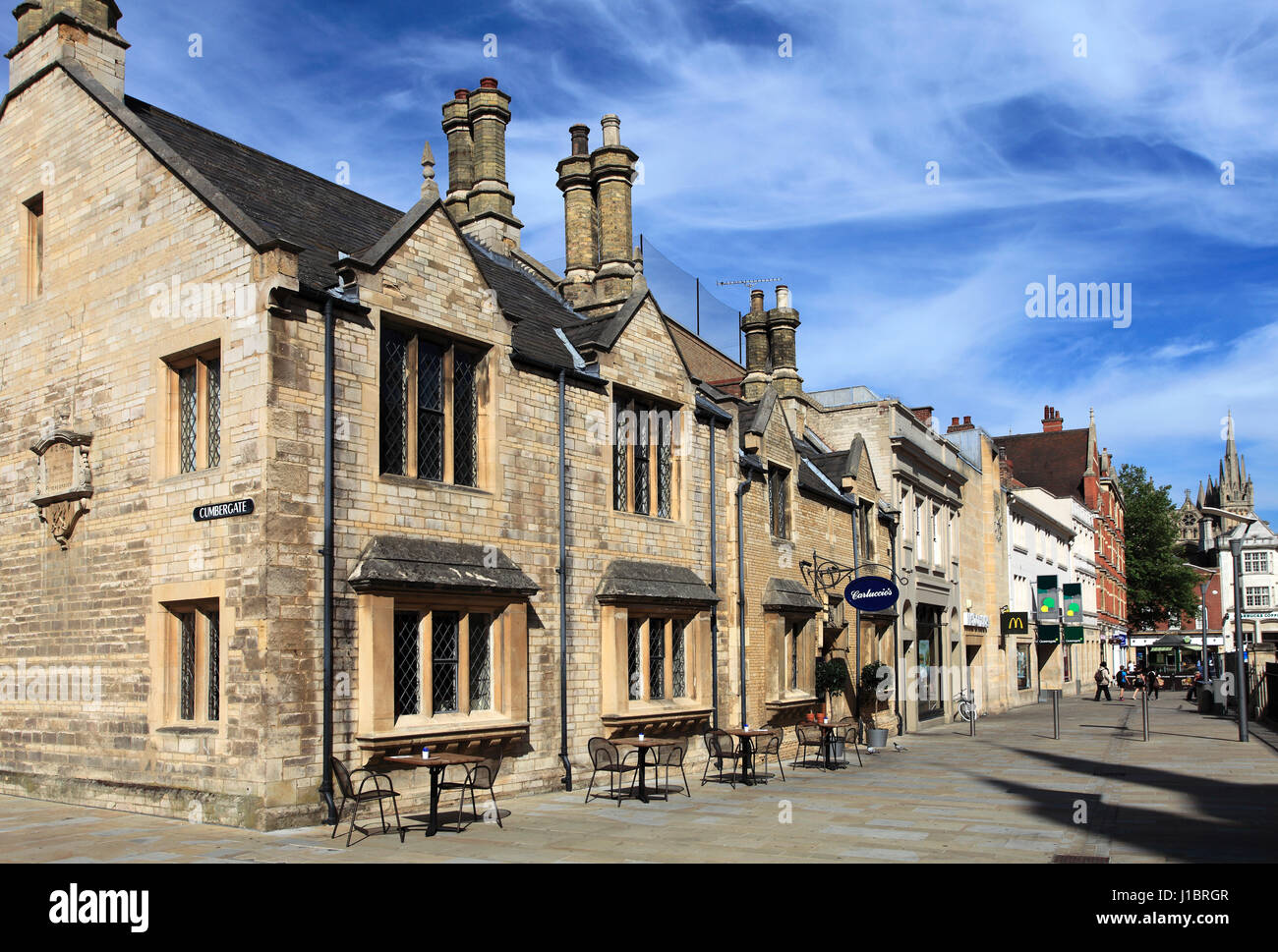 Listed buildings in Cumbergate, Peterborough City, Cambridgeshire, England, UK Stock Photo