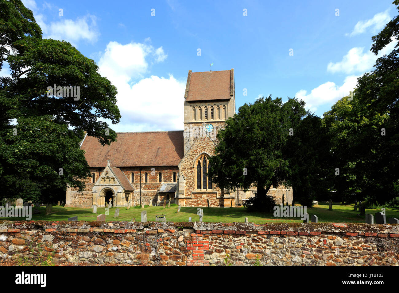 Church of St Lawrence, Castle Rising village, North Norfolk, England ...