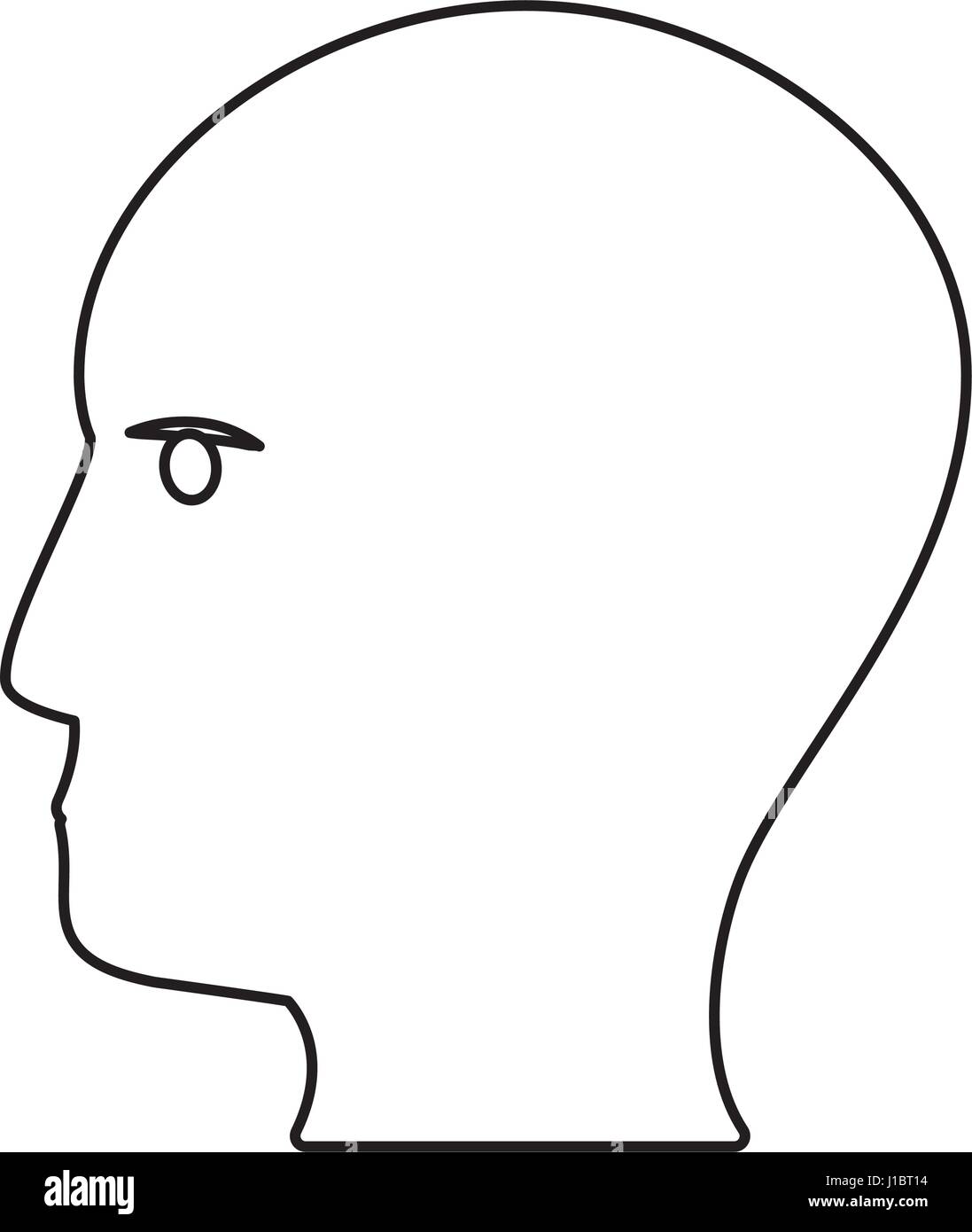 human head profile outline Stock Vector Image & Art Alamy