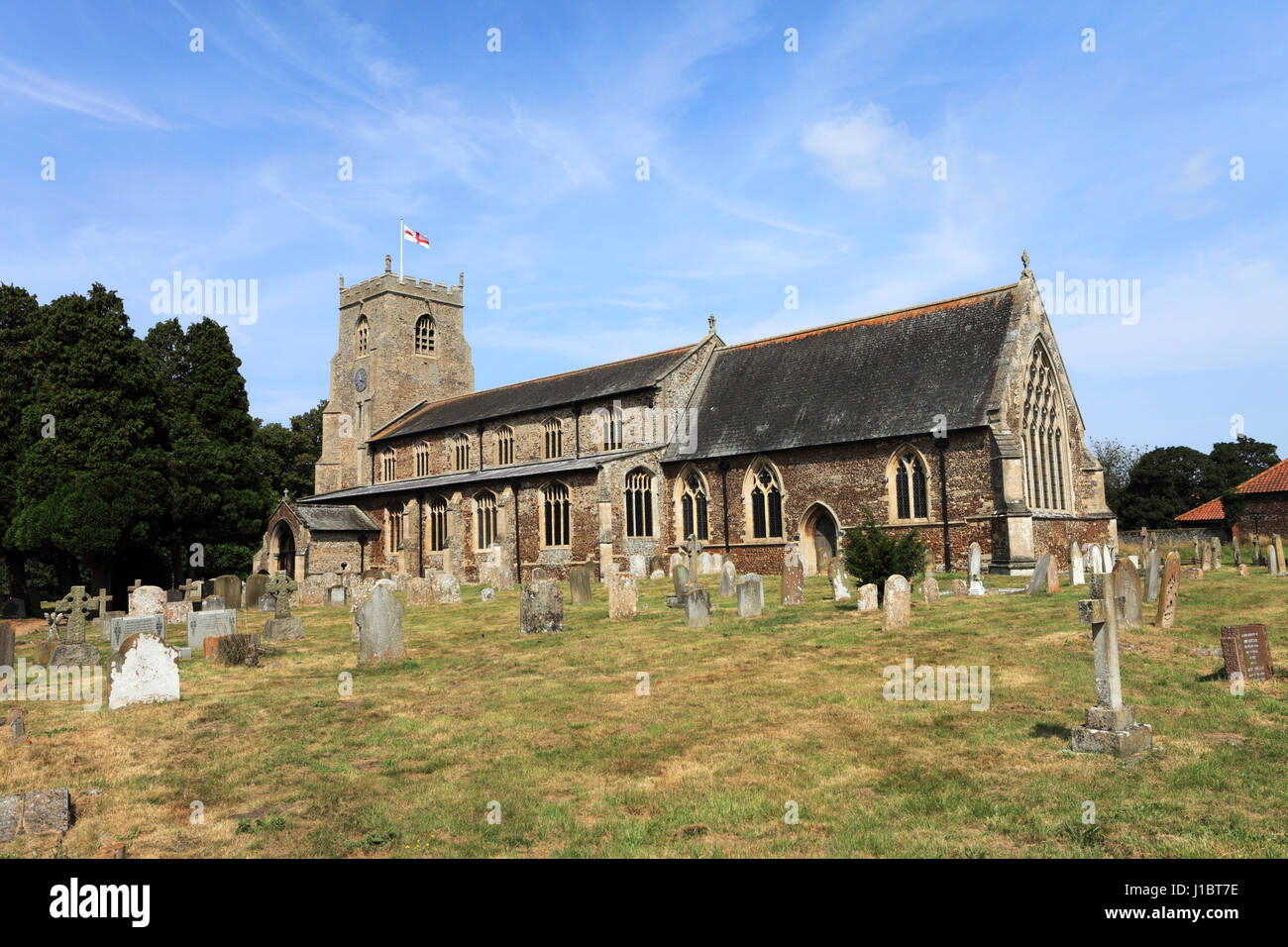 St Nicholas church, Dersingham village; North Norfolk; England; UK Stock Photo