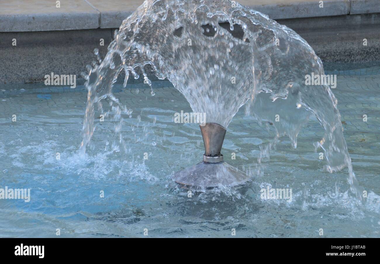 Flowing water in fountain Stock Photo Alamy