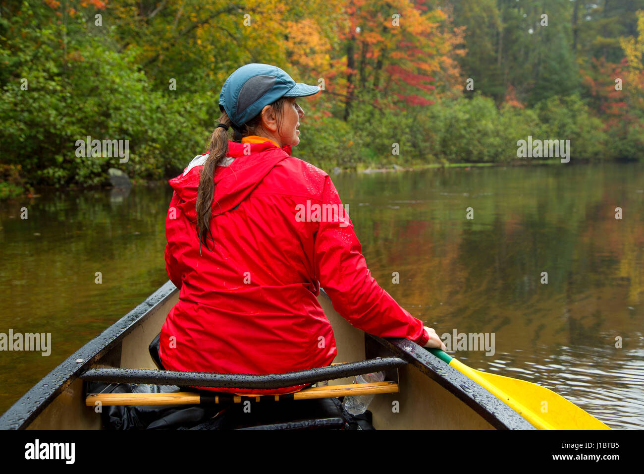 Canoeing the Brule River, Brule River State Forest, Wisconsin Stock
