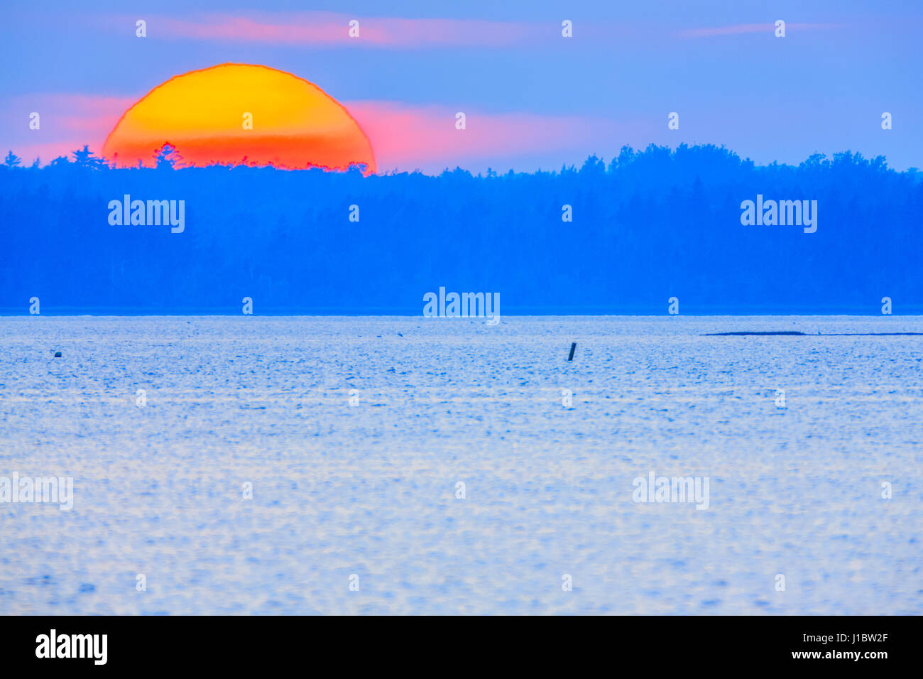 Sunset off Prince Edward Island, Canada Stock Photo