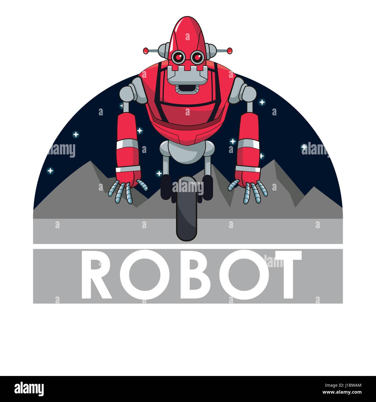 robot technology automated intelligence futuristic Stock Vector Image ...