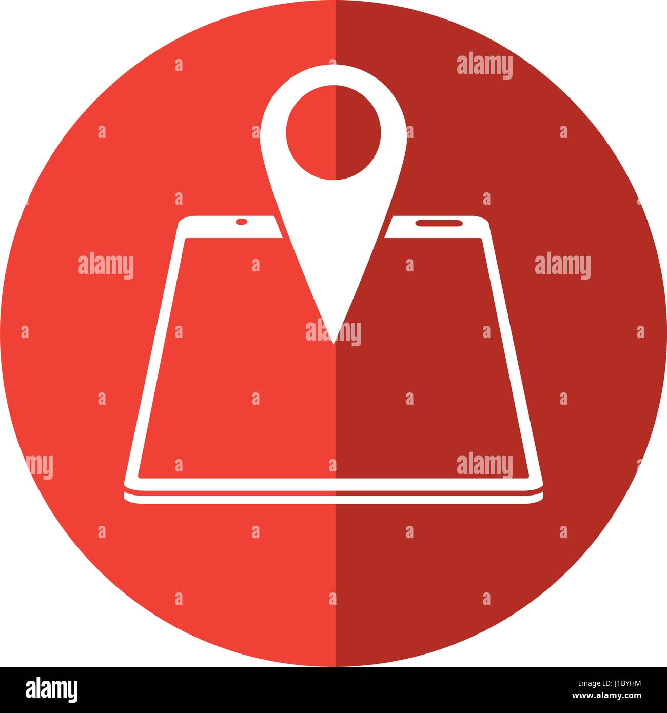 smartphone pin map location gps shadow Stock Vector Image & Art - Alamy