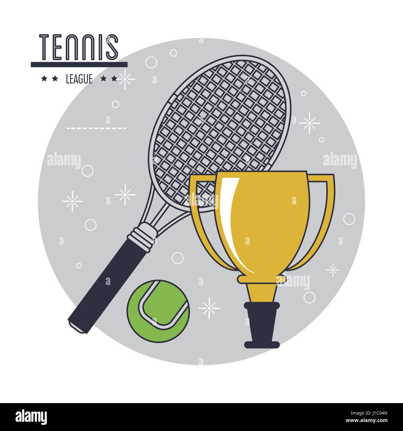 Racket ball and trophy of tennis sport design Stock Vector Image & Art ...