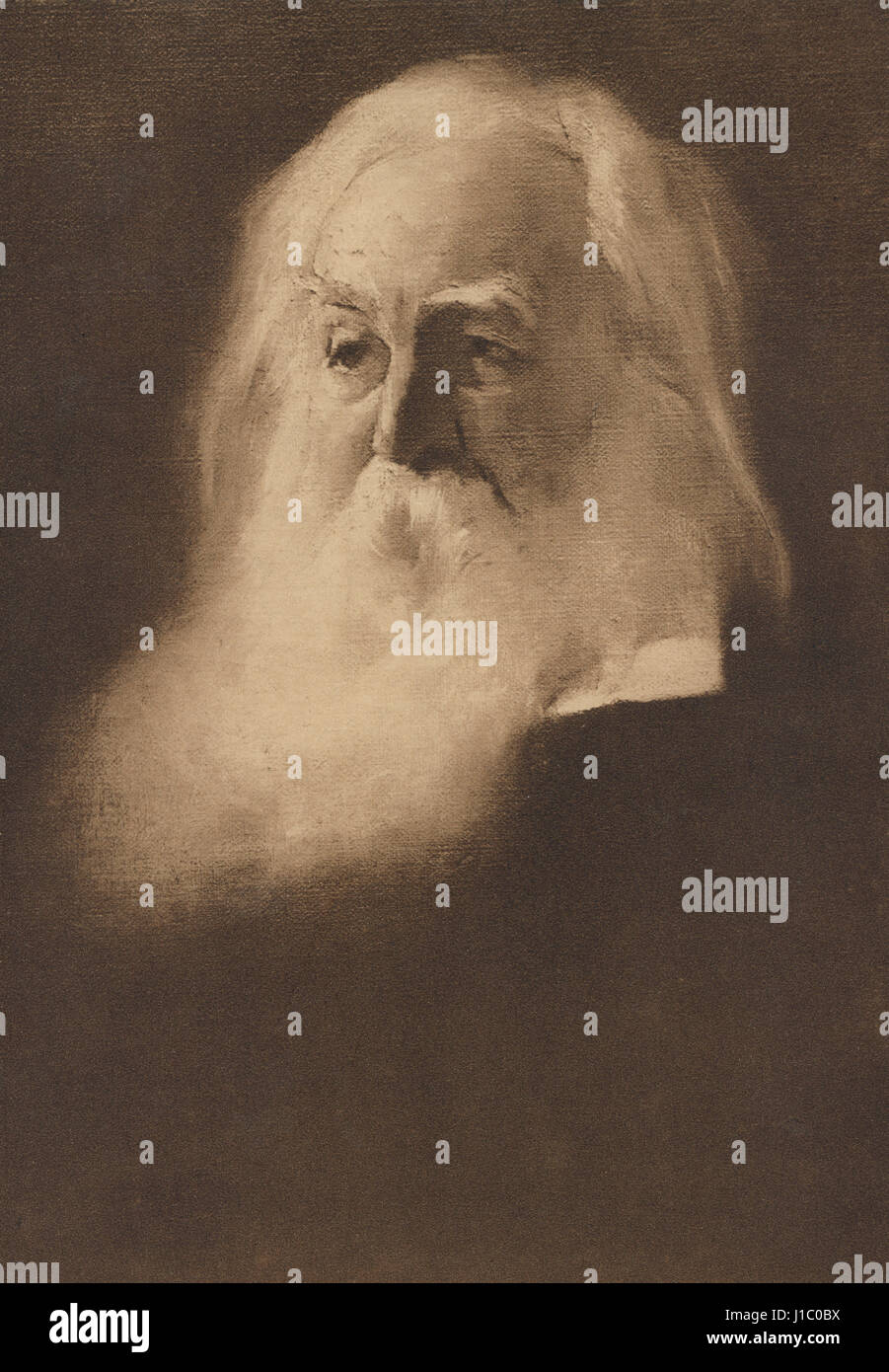 Walt Whitman (1819-92), American Poet, Portrait, 1890's Stock Photo
